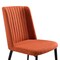 Armen Living Maine Contemporary Dining Chair in Matte Black Finish and Orange Fabric, PK2 LCMNSIOR - alternate 3